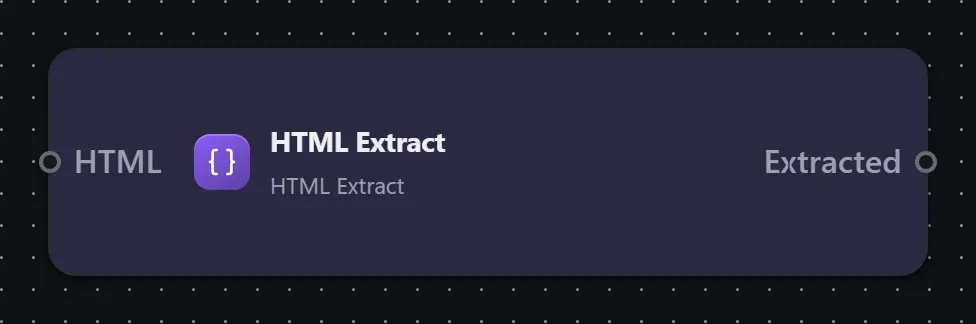 The HTML Extract step on the Studio canvas