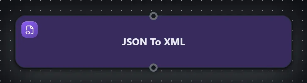 The JSON To XML step on the Studio canvas