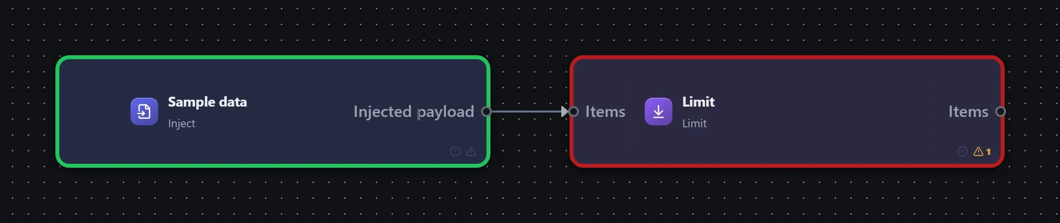 Limit wired into a runnable workflow in the Studio builder