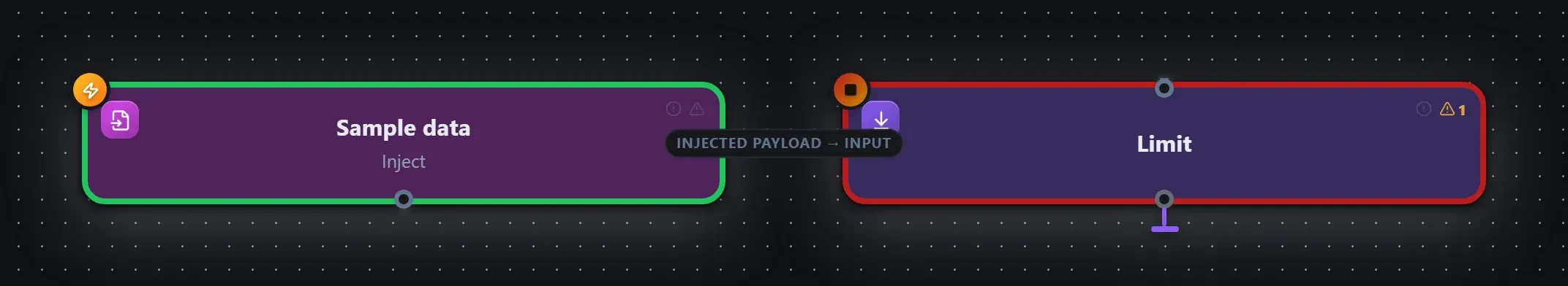 Limit wired into a runnable workflow in the Studio builder