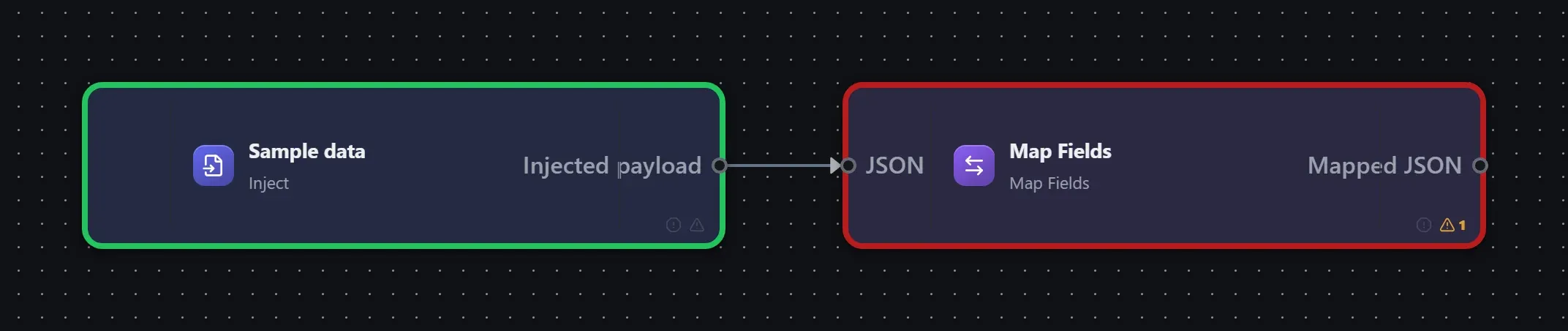 Map Fields wired into a runnable workflow in the Studio builder