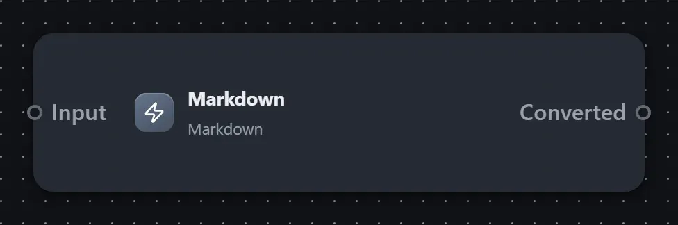 The Markdown step on the Studio canvas