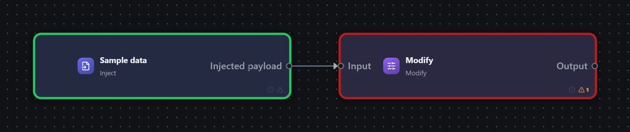 Modify wired into a runnable workflow in the Studio builder