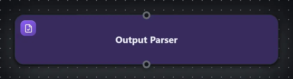 The Output Parser step on the Studio canvas