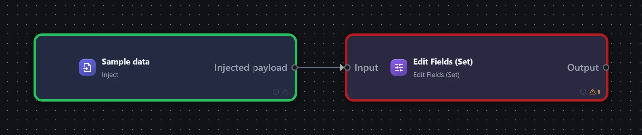 Edit Fields (Set) wired into a runnable workflow in the Studio builder