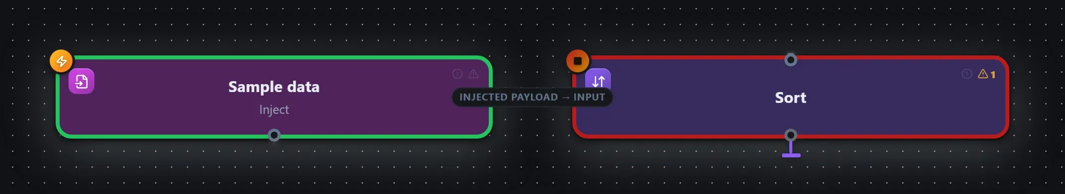 Sort wired into a runnable workflow in the Studio builder