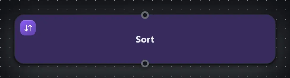 The Sort step on the Studio canvas