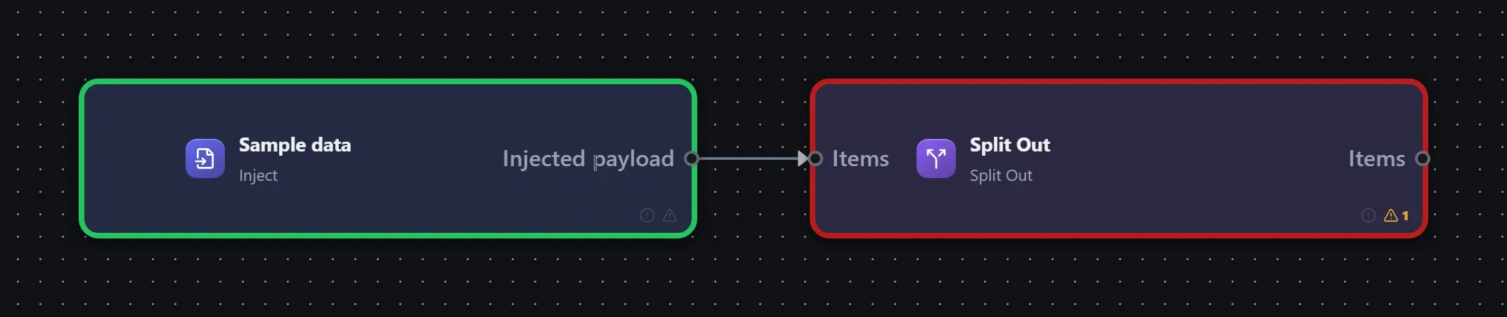 Split Out wired into a runnable workflow in the Studio builder