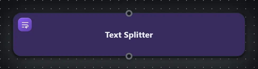 The Text Splitter step on the Studio canvas