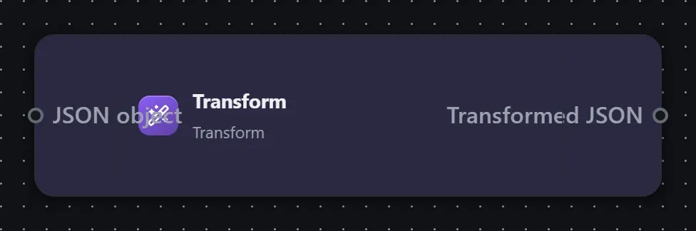 The Transform step on the Studio canvas