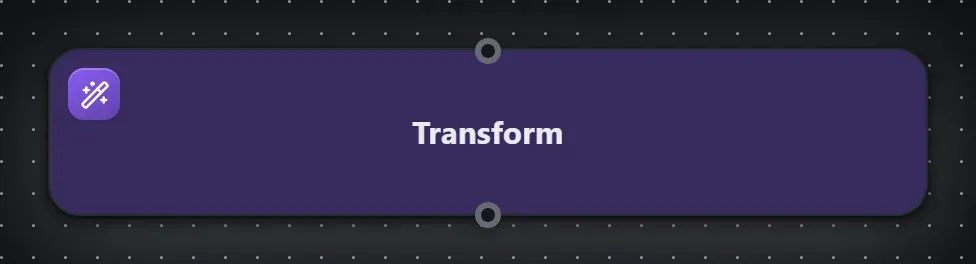 The Transform step on the Studio canvas