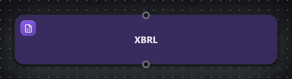 The XBRL step on the Studio canvas