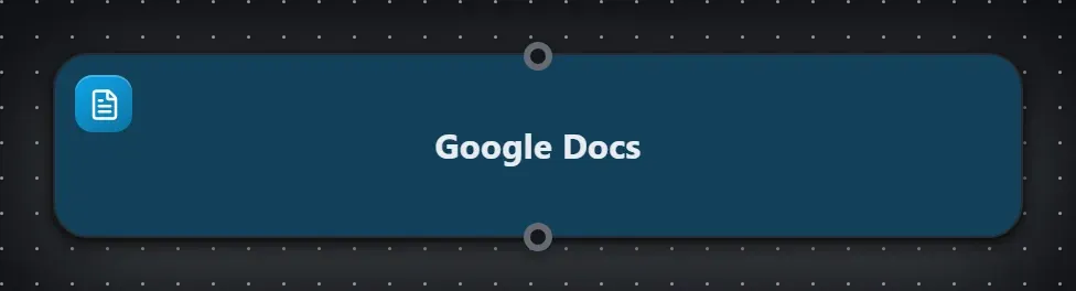 The Google Docs step on the Studio canvas