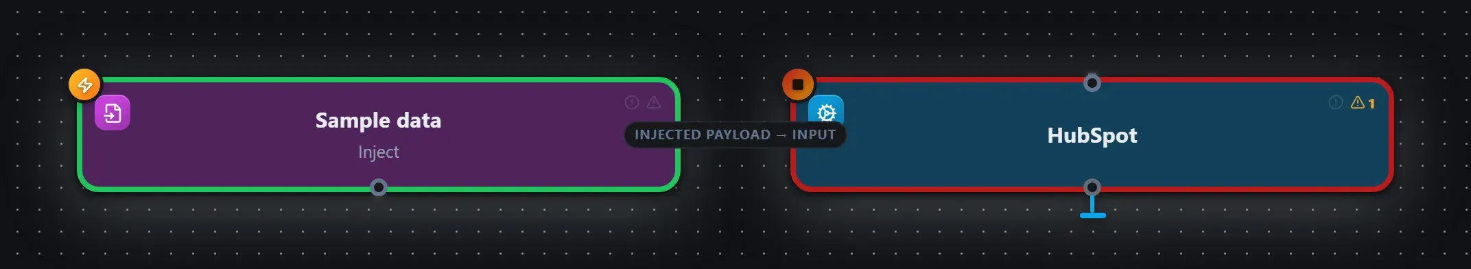 HubSpot wired into a runnable workflow in the Studio builder