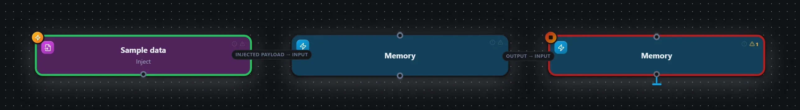 Memory wired into a runnable workflow in the Studio builder