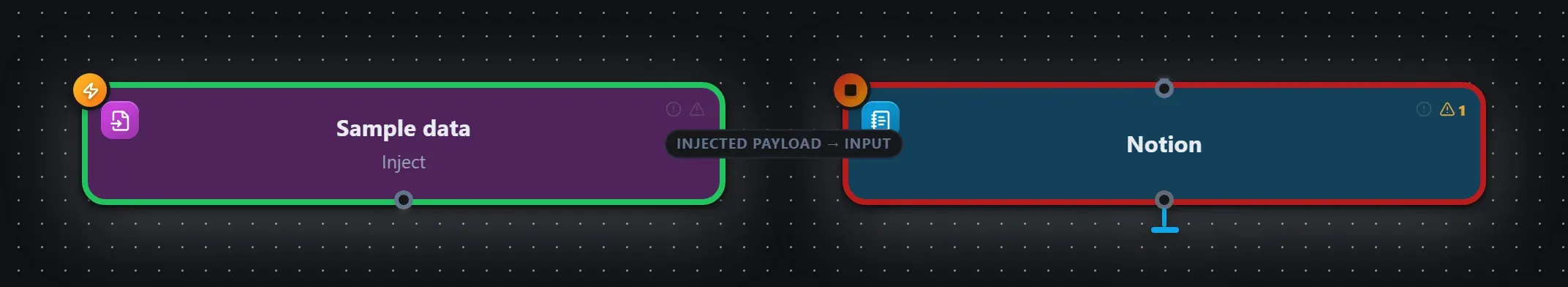 Notion wired into a runnable workflow in the Studio builder