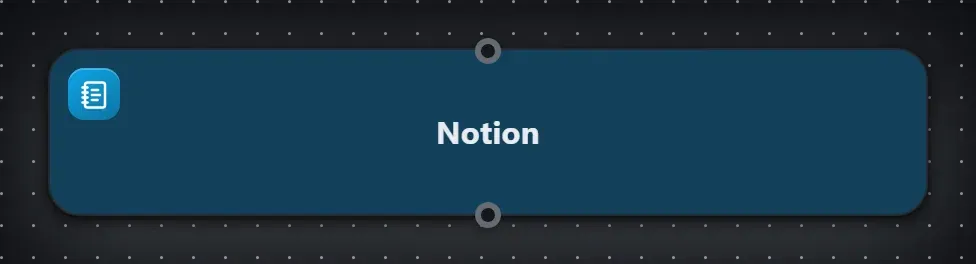 The Notion step on the Studio canvas