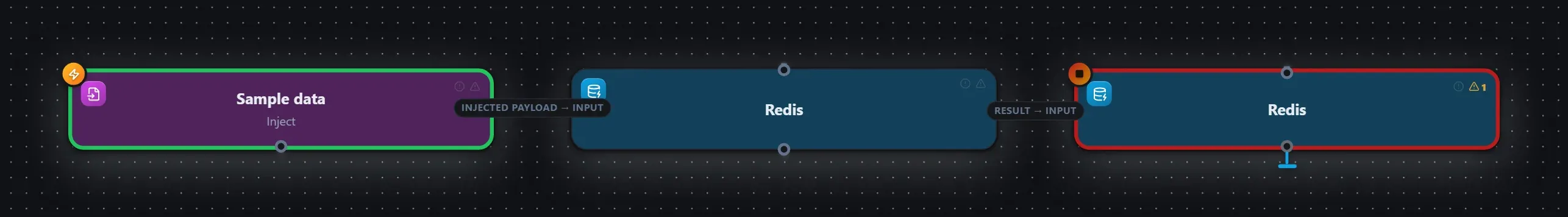 Redis wired into a runnable workflow in the Studio builder