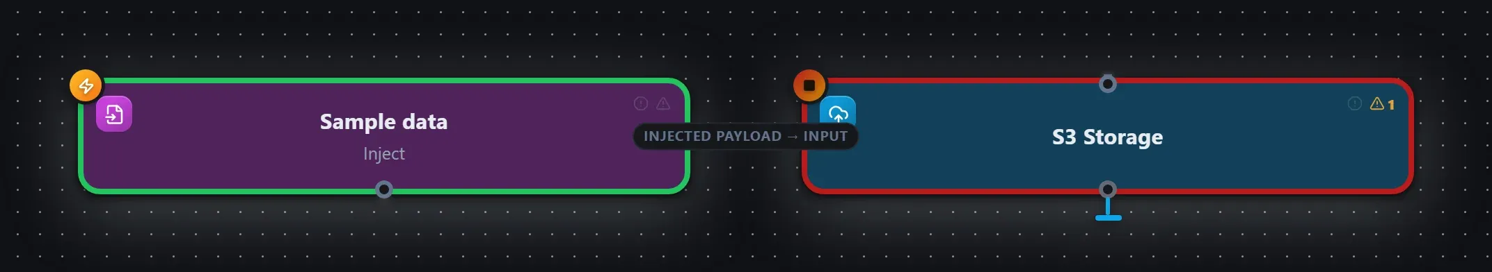 S3 Storage wired into a runnable workflow in the Studio builder