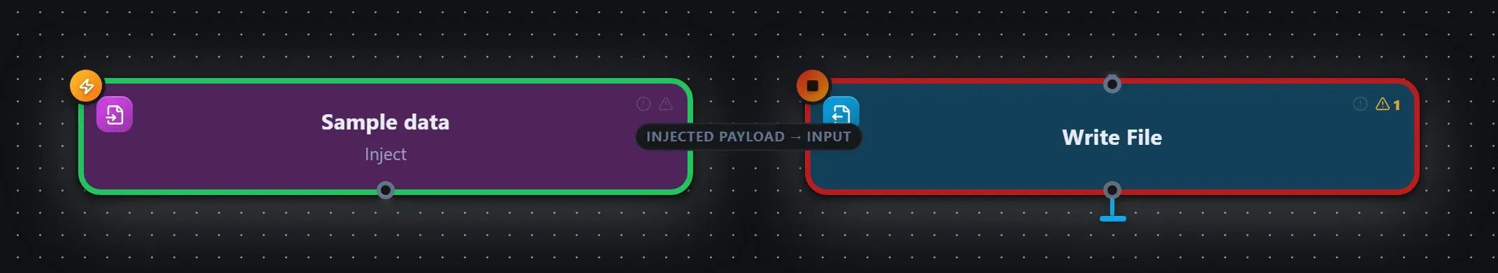 Write File wired into a runnable workflow in the Studio builder