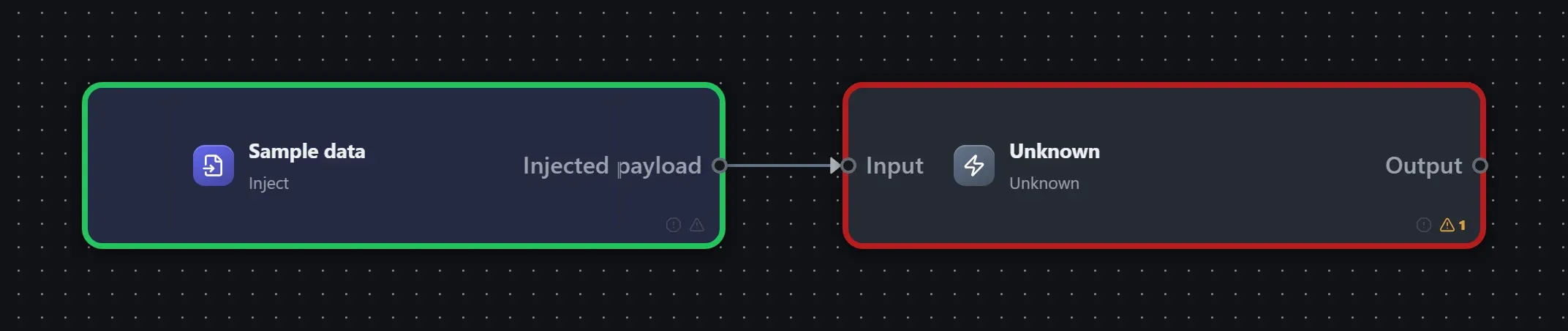 Unknown wired into a runnable workflow in the Studio builder