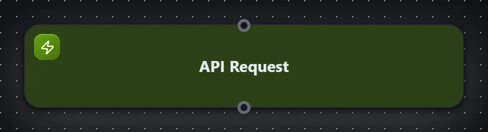 The API Request step on the Studio canvas