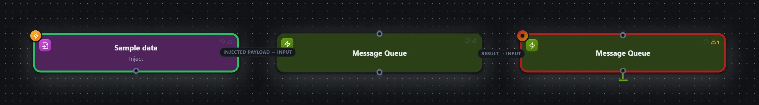 Message Queue wired into a runnable workflow in the Studio builder