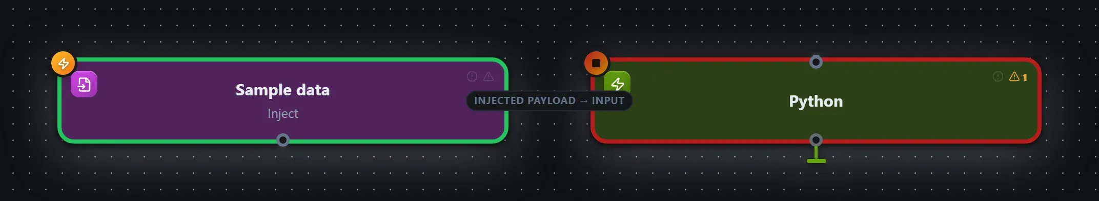Python wired into a runnable workflow in the Studio builder