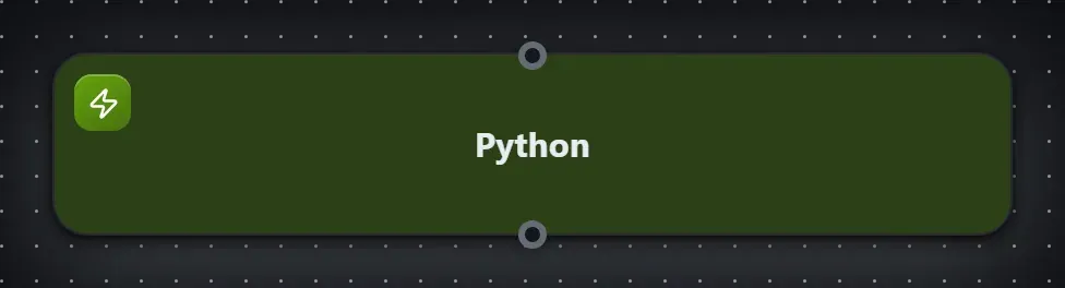 The Python step on the Studio canvas