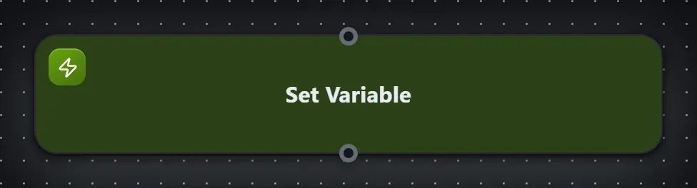 The Set Variable step on the Studio canvas