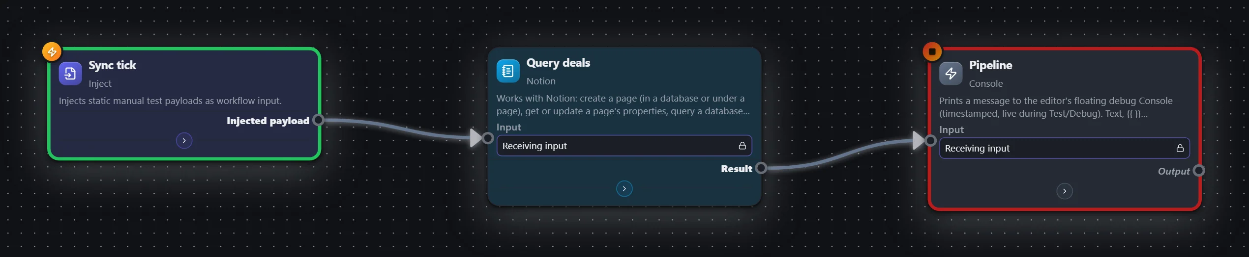 Deal notes — Notion — workflow graph